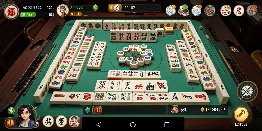 Screenshot gameplay ADG62 menampilkan keseruan Mahjong yang menantang.