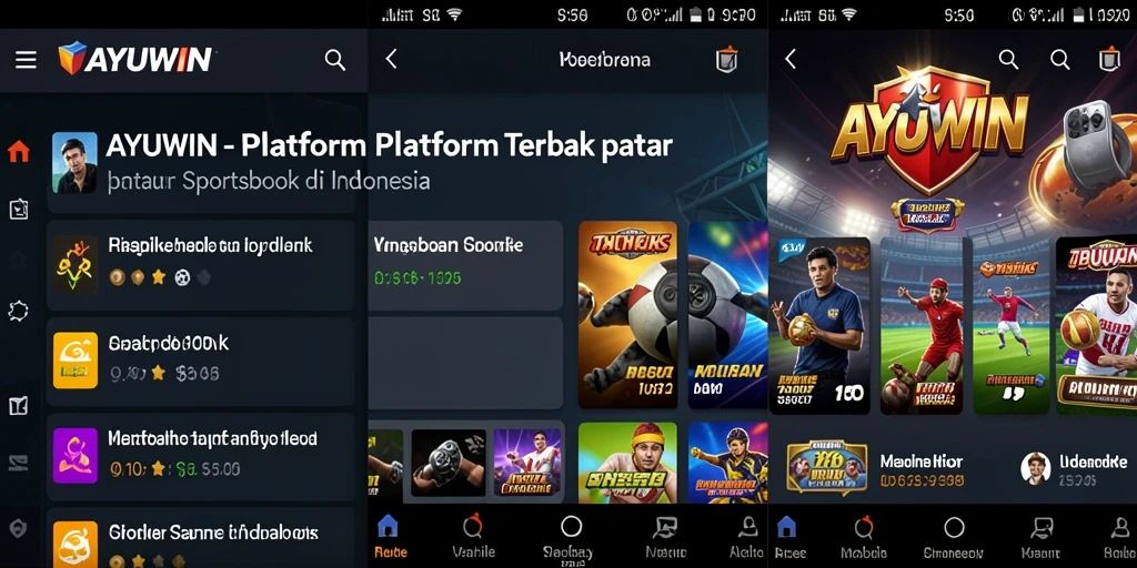 Tangkapan layar utama AYUWIN menampilkan pengalaman taruhan yang seru.