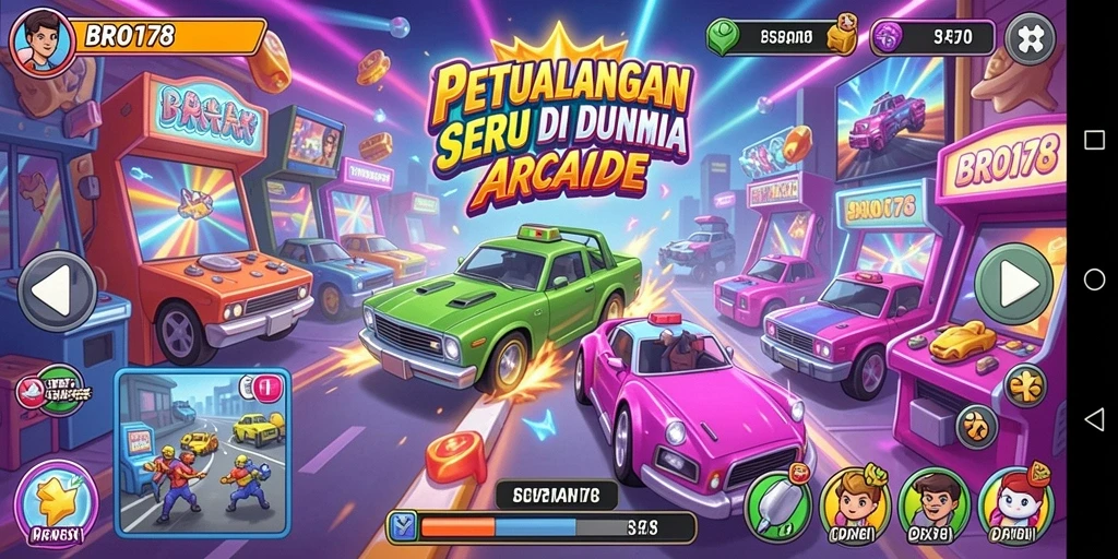 Tampilan gameplay seru di BRO178 dengan aksi Arcade yang mendebarkan.