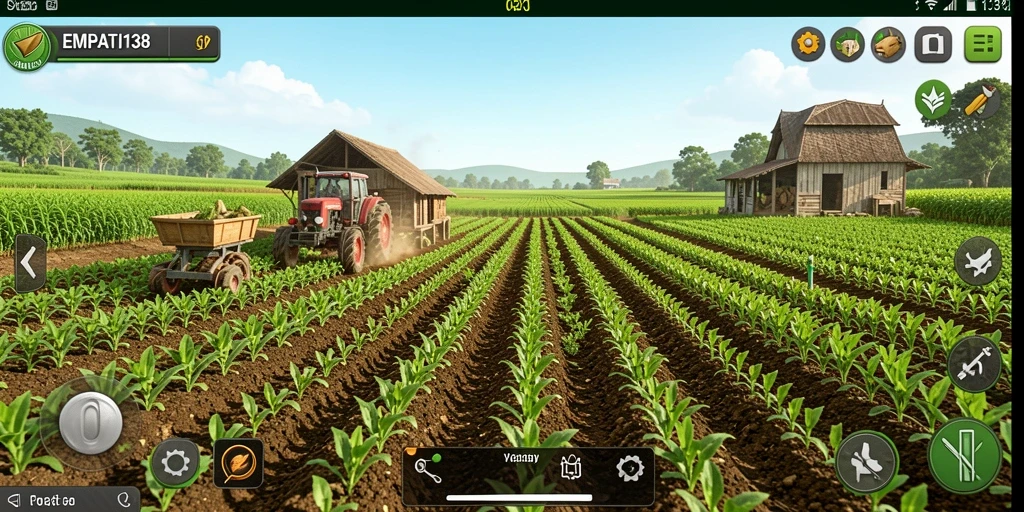 Screenshot EMPATI138 menampilkan aktivitas pertanian yang seru dan interaktif.