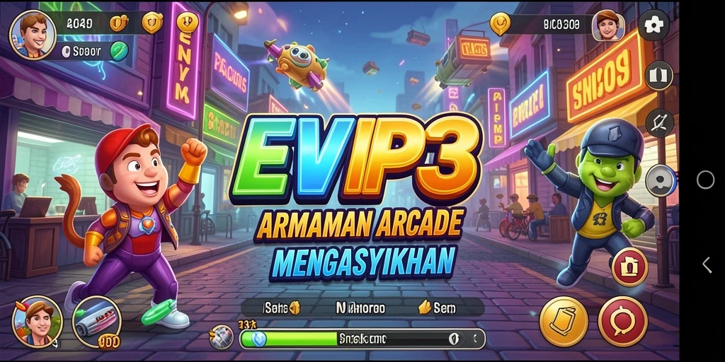 Screenshot gameplay EVIP3 menampilkan aksi seru dan grafik yang menawan.