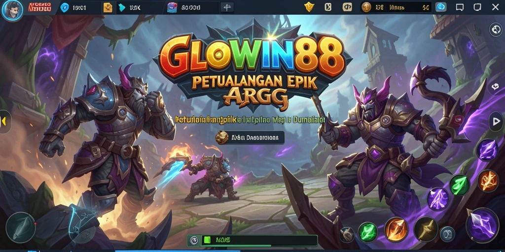 Tampilan gameplay GLOWIN88 yang seru dan menegangkan di arena pertempuran.