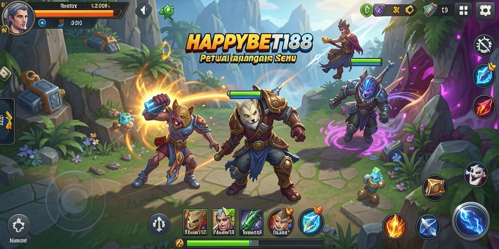 Tampilan gameplay seru di <strong>HAPPYBET188</strong> memperlihatkan petualangan yang penuh tantangan.