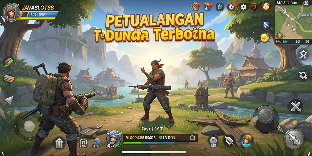 Screenshot gameplay <strong>JAVASLOT88</strong> menampilkan dunia terbuka yang menakjubkan.