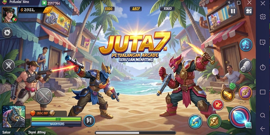 Tampilan gameplay JUTA7 yang menegangkan dan penuh tantangan di setiap level.