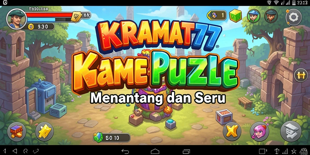 Screenshot gameplay KRAMAT77 menampilkan beragam puzzle menantang.