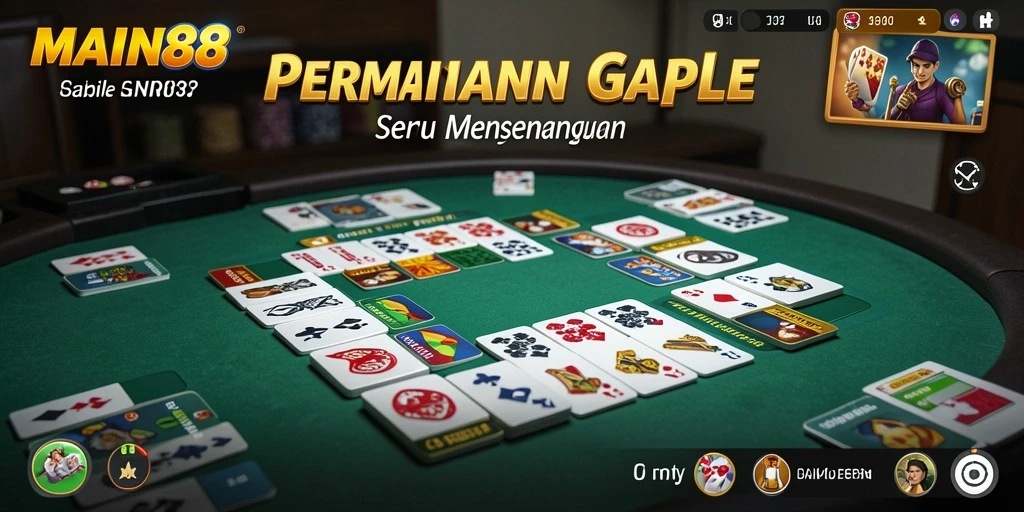 Screenshot gameplay MAIN88 menampilkan keseruan bermain Gaple.