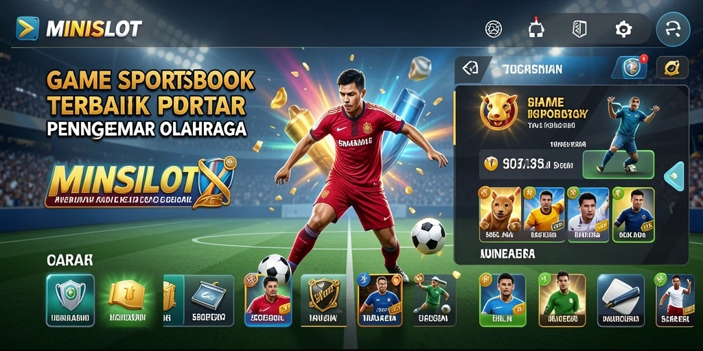 Tampilan gameplay MINISLOT saat bertaruh pada olahraga.