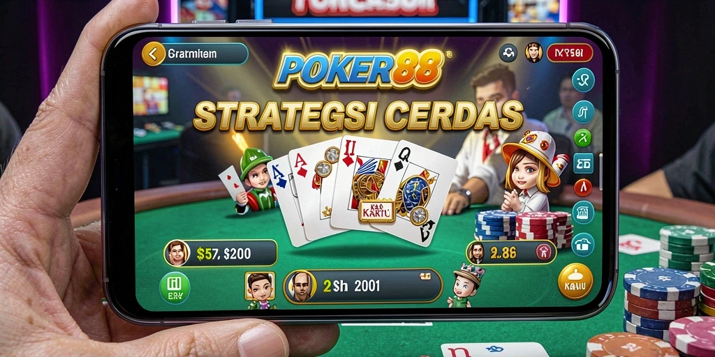 Screenshot gameplay POKER88 yang menunjukkan tantangan strategis.