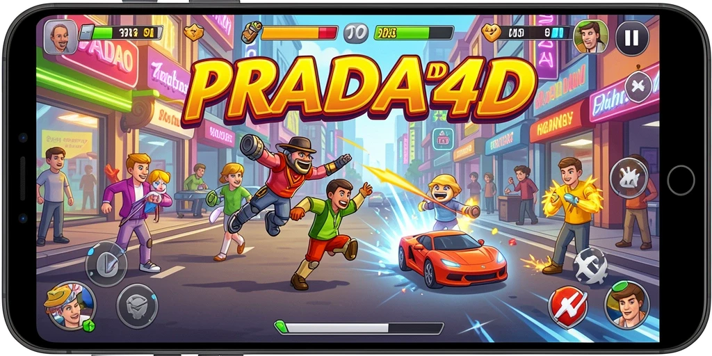 Tampilan gameplay mendebarkan PRADA4D dengan aksi cepat dan tantangan seru.