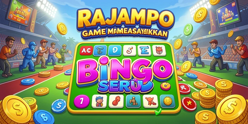 Screenshot gameplay RAJAMPO dengan suasana Bingo yang seru.