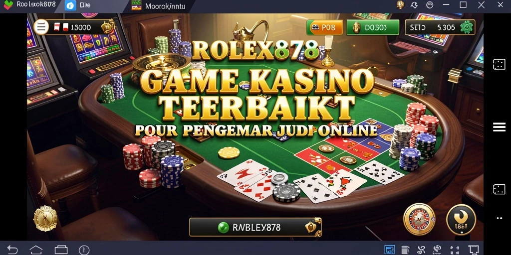 Tampilan menarik dari permainan kasino dalam ROLEX878 yang memikat.