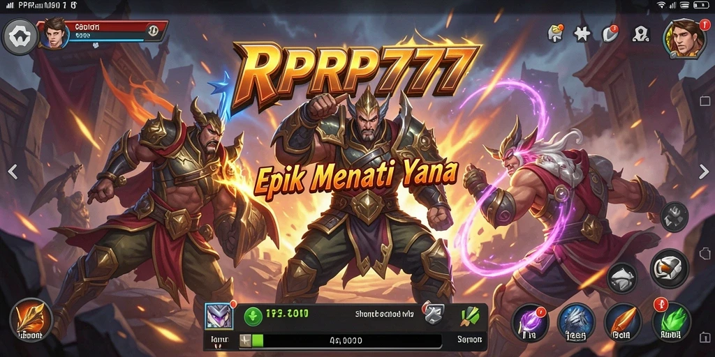 Tampilan gameplay RPRP777 dengan pertarungan yang intens.