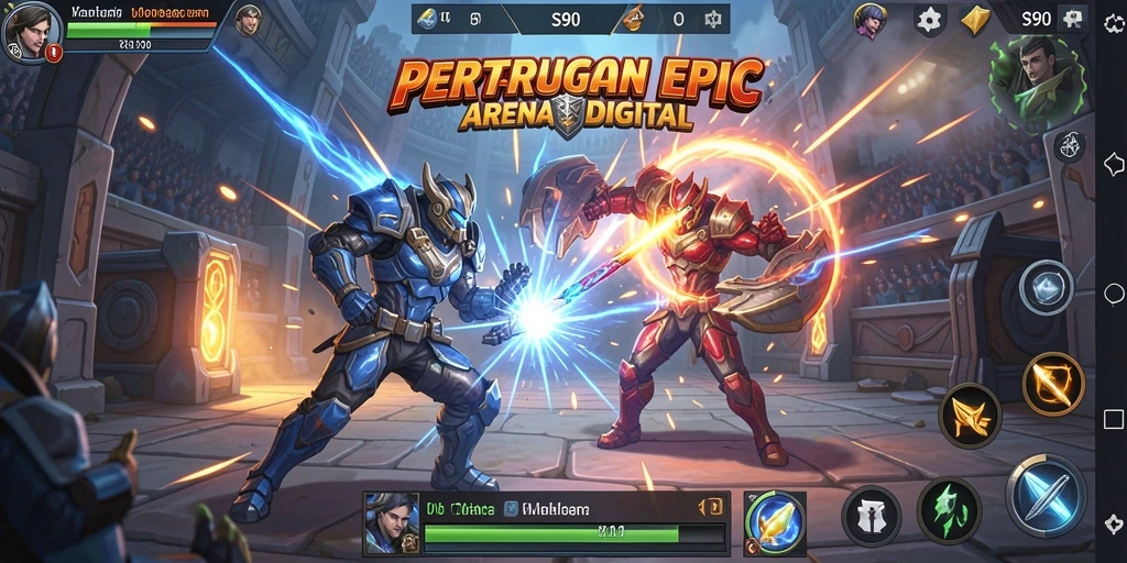 Tampilan pertarungan sengit dalam S80 dengan efek visual yang menawan.