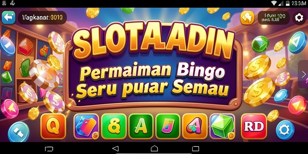 Tampilan gameplay seru dalam SLOTALADIN dengan opsi Bingo.
