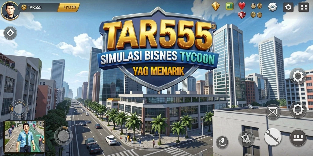 Tampilan gameplay TAR555 dalam menciptakan imperium bisnis.